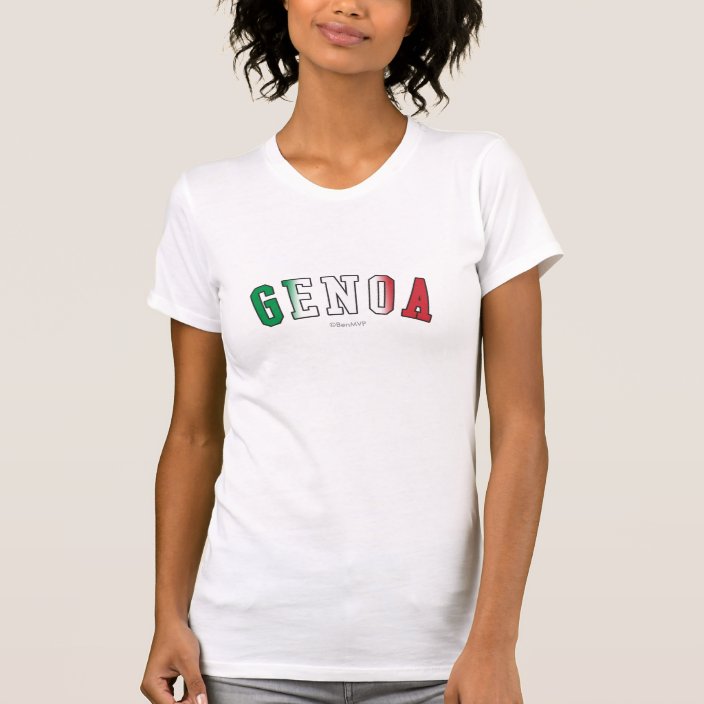 Genoa in Italy National Flag Colors Shirt