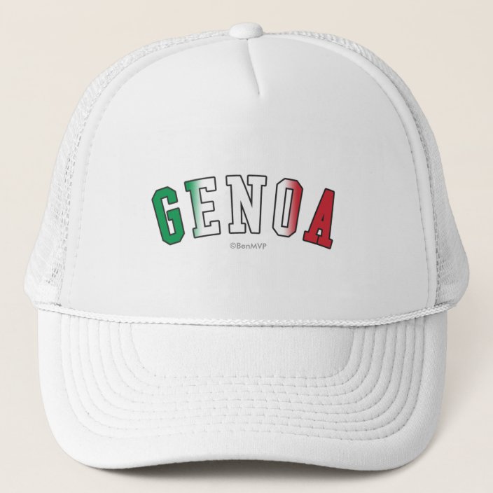 Genoa in Italy National Flag Colors Trucker Hat