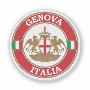 Genoa Italy Circle Emblem Sticker