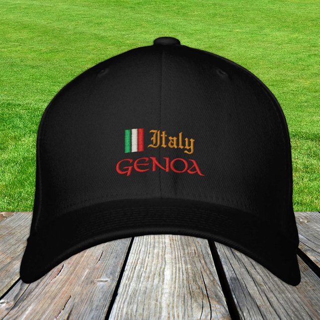 Genoa & Italy fashion / Italian Flag Patriots Embroidered Baseball Cap (Creator Uploaded)