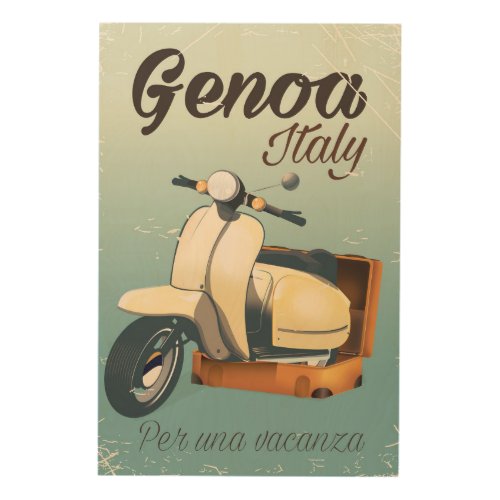 Genoa Italy For a vacation vintage poster