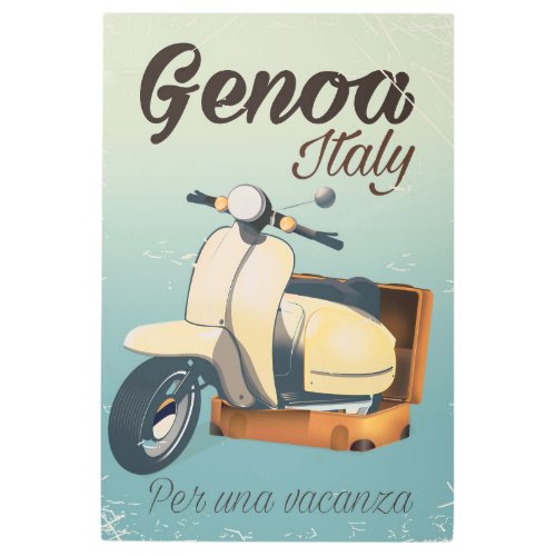 Genoa Italy For a vacation vintage poster