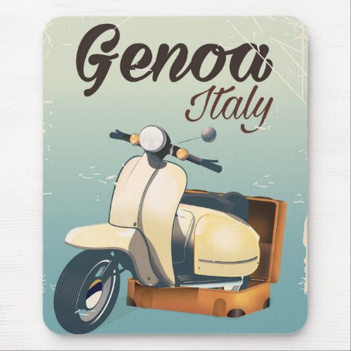 Genoa Italy For a vacation vintage poster Mouse Pad