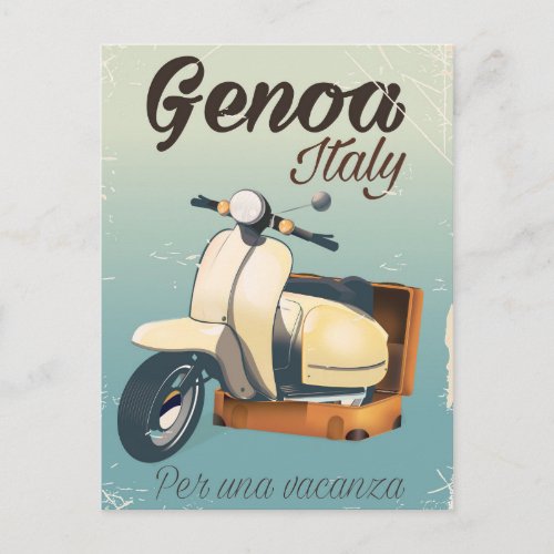 Genoa Italy For a vacation vintage poster Postcard