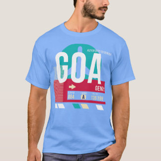 Genoa Italy GOA Airport Code Baggage Tag T-Shirt