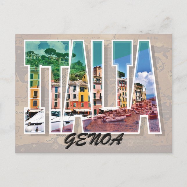 Genoa, Italy Postcard (Front)