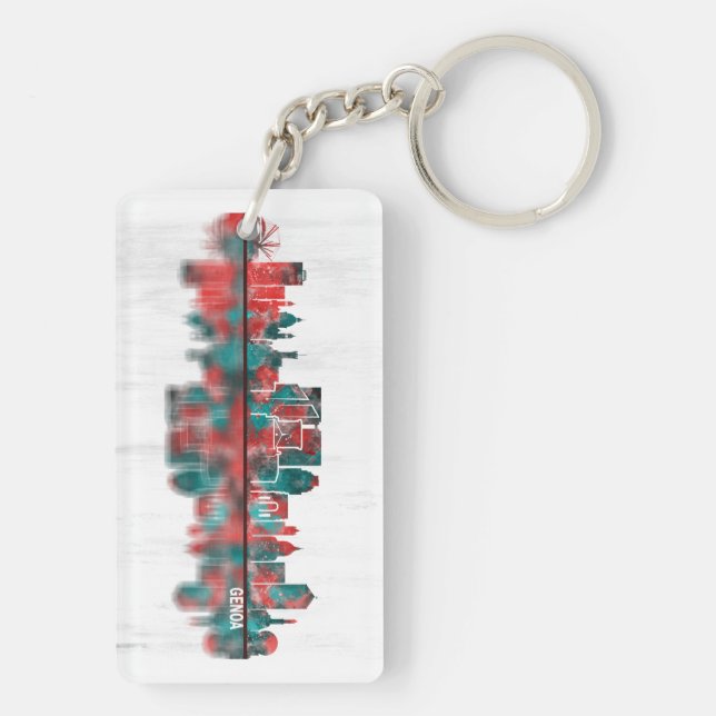 Genoa Skyline Keychain (Back)