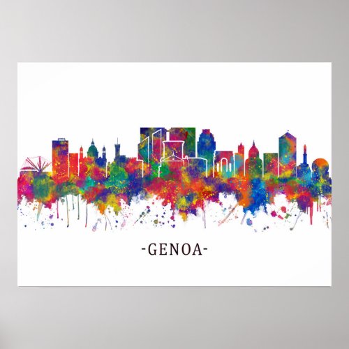 Genoa Skyline Poster