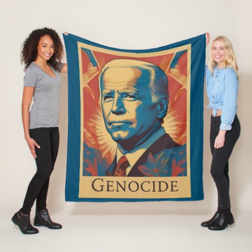 Genocide Joe Impeach Biden Palestine Gaza Fleece Blanket