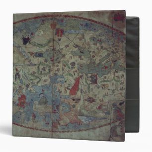 Genoese world map, designed by Toscanelli 3 Ring Binder