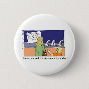 Genome In The Window Funny Dalmatian Gifts & Tees Button