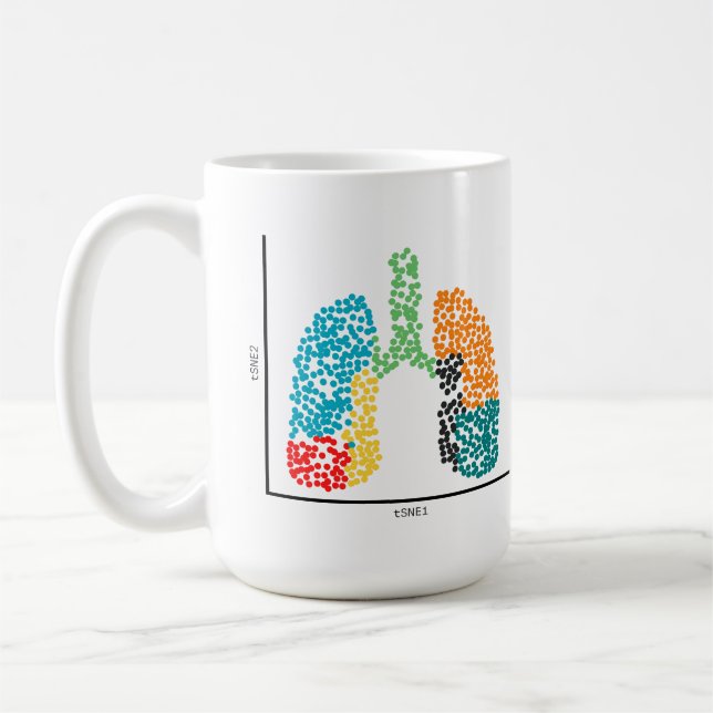 Genomics Single Cell Lungs Coffee Mug (Left)