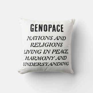 GENOPACE Nations and religions living in peace. Throw Pillow