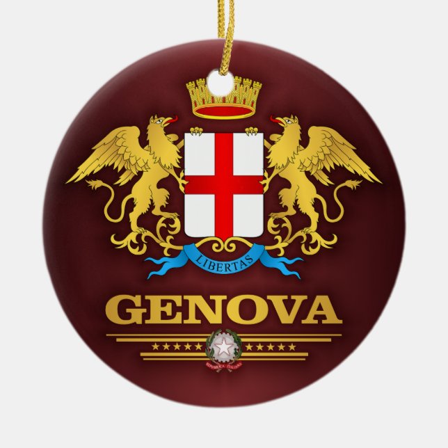 Genova (Genoa) Ceramic Ornament (Front)
