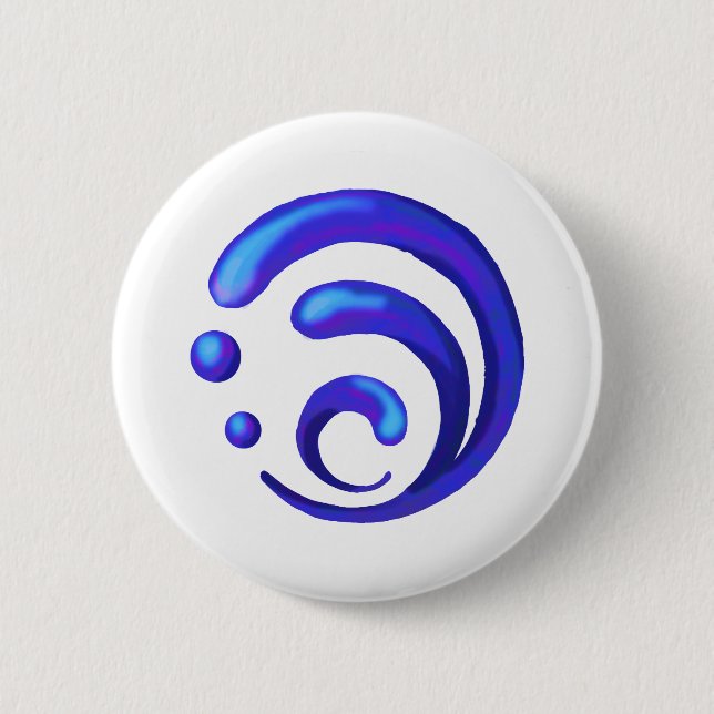 Genshin Impact - Hydro Button (Front)