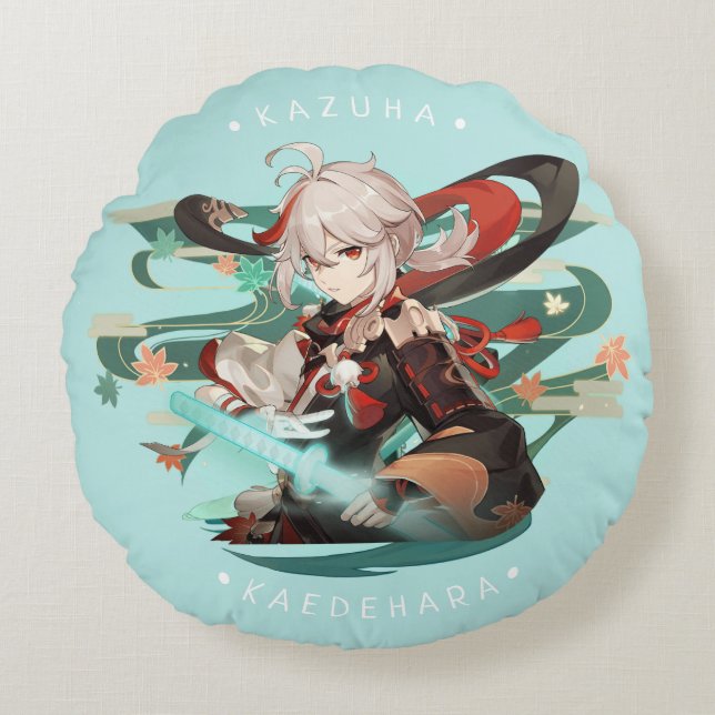 Genshin Impact: Kazuha Kaedehara Round Pillow (Front)