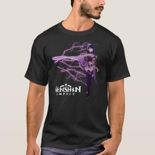 Genshin Impact _ Raiden Shogun  Ei With Logo Ess T_Shirt