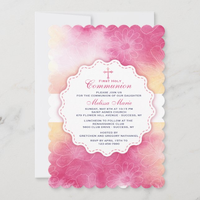 Gentel Floral Invitation (Front)