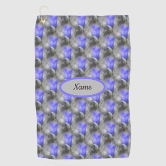 Gentian Flower Art Pattern Personalized  Golf Towel
