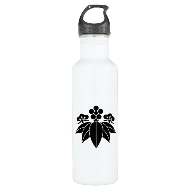 Gentian-style pine bamboo ume stainless steel water bottle (Front)