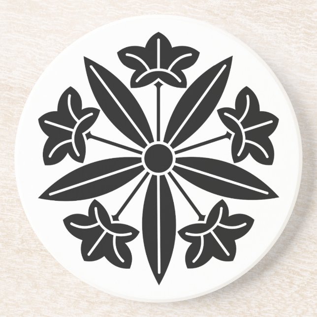 Gentian wheel drink coaster (Front)