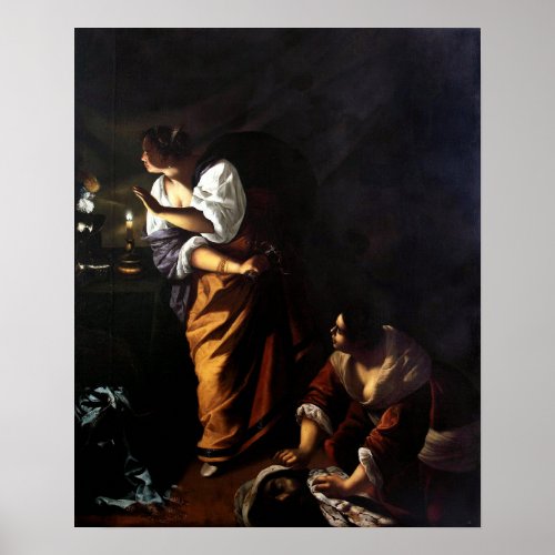 Gentileschi _ Judith Abra With Holofernes Head Poster