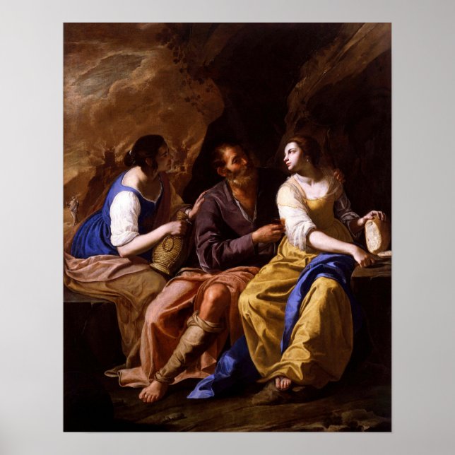 Gentileschi - Lot And His Daughters 1638 Poster (Front)