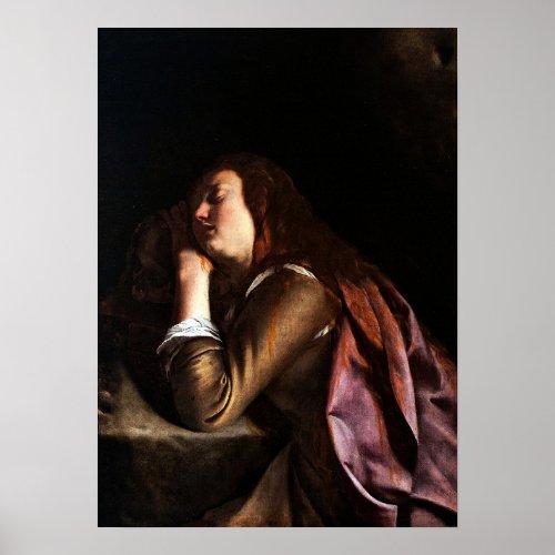 Gentileschi _ Magdalene Penitent Poster