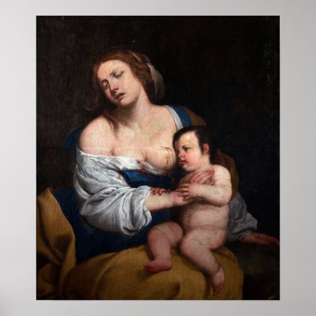 Gentileschi - Mother And Child Poster (Front)