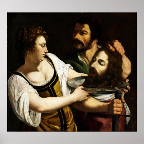 Gentileschi _ Salome With Head Of John The Baptist Poster