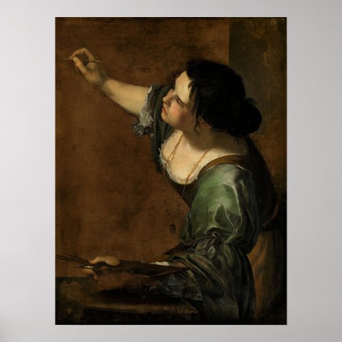 Gentileschi _ Self Portrait Allegory Of Painting Poster