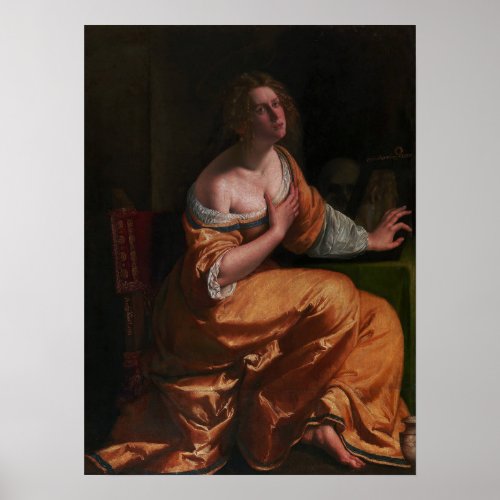 Gentileschi _ Self Portrait As Maria Magdalena Poster