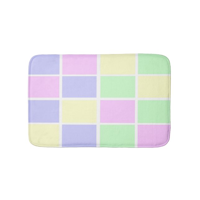 Gentle abstract spectrum of colors bath mat (Front)
