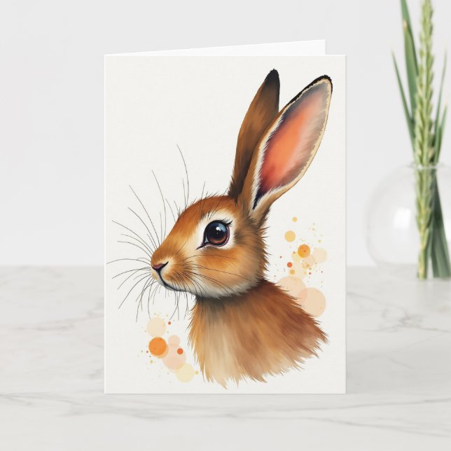 Gentle Animal Portrait Art Card (Front)