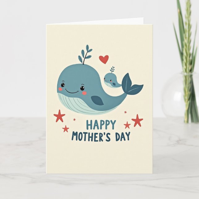Gentle Aquatic Mothers Day Card (Front)