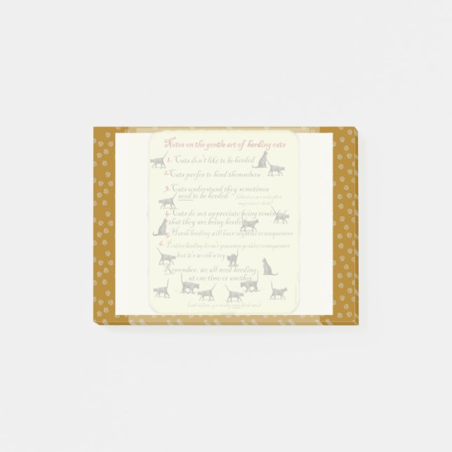 Gentle Art of Herding Cats Post-it Notes (Front)