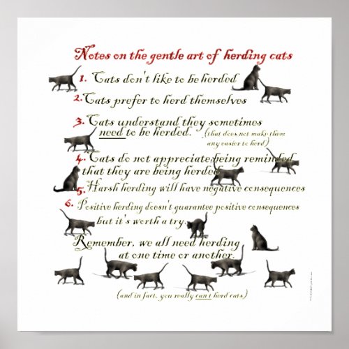 Gentle Art of Herding Cats Poster