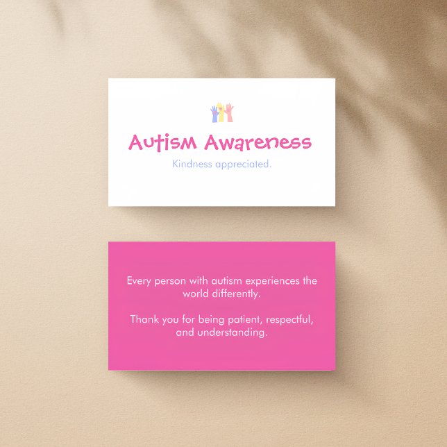 Gentle Autism Awareness Mini Public Courtesy Card (Creator Uploaded)