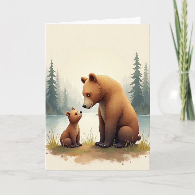 Gentle Bear Hug Father Card (Front)