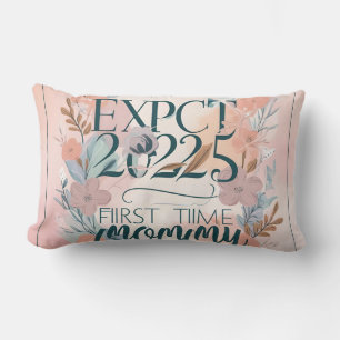Gentle Beginnings: Mom Est. 2025 Illustrated  Lumbar Pillow