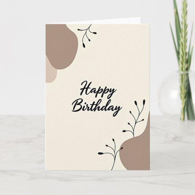 Gentle Birthday Botanical Card (Front)