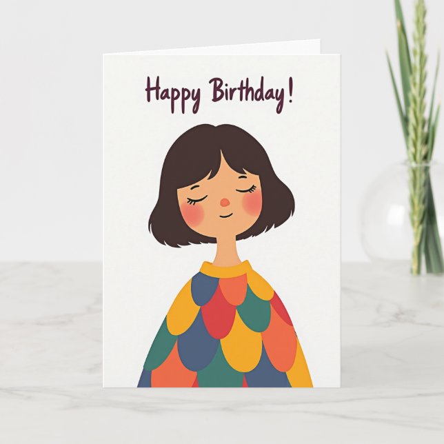 Gentle Birthday Figure Card (Front)