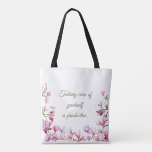 Gentle Bloom – Self-Care Reminder Tote Bag