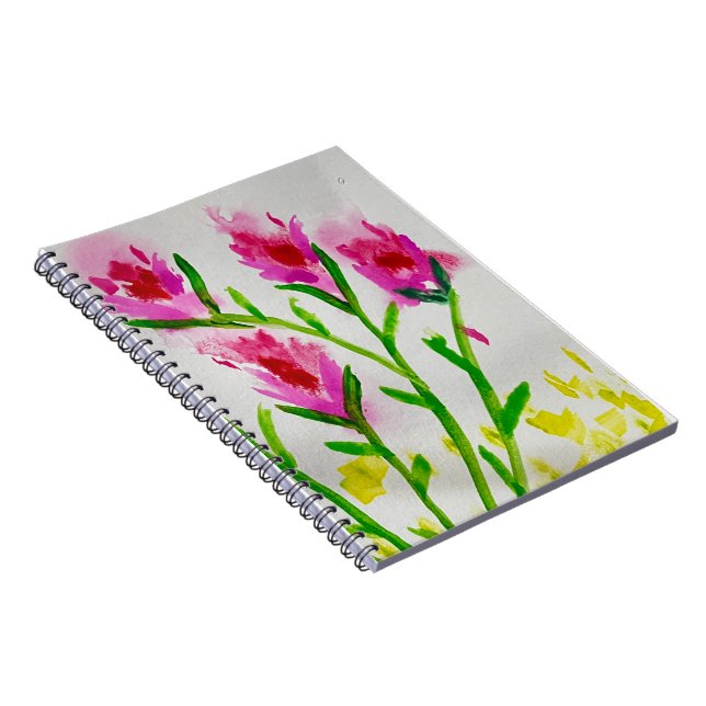 Gentle Blooms – Soft Watercolor Floral Greeting Notebook (Right Side)