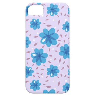 Gentle Blue Flowers Pattern iPhone SE/5/5s Case