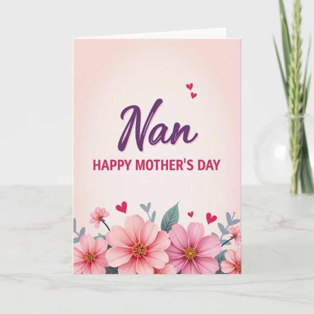 Gentle Blush Mothers Day Card (Front)