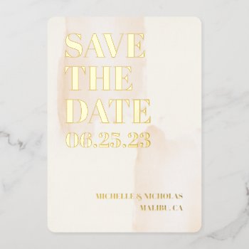 Gentle Blush Save The Date Card by spinsugar at Zazzle