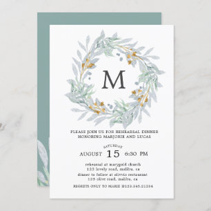 Gentle Botanics Rehearsal Dinner Invitation