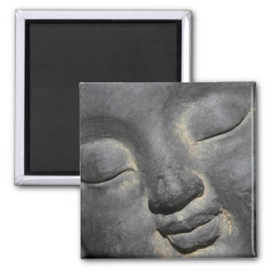 Gentle Buddha Face Stone Sculpture Magnet