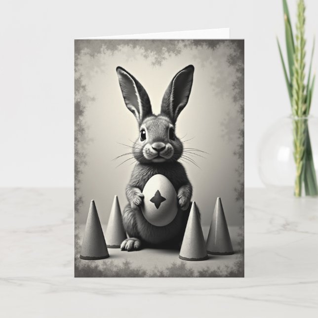 Gentle Bunny Friend Greeting Card (Front)